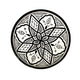 Ceramic plate | Black & white 25cm